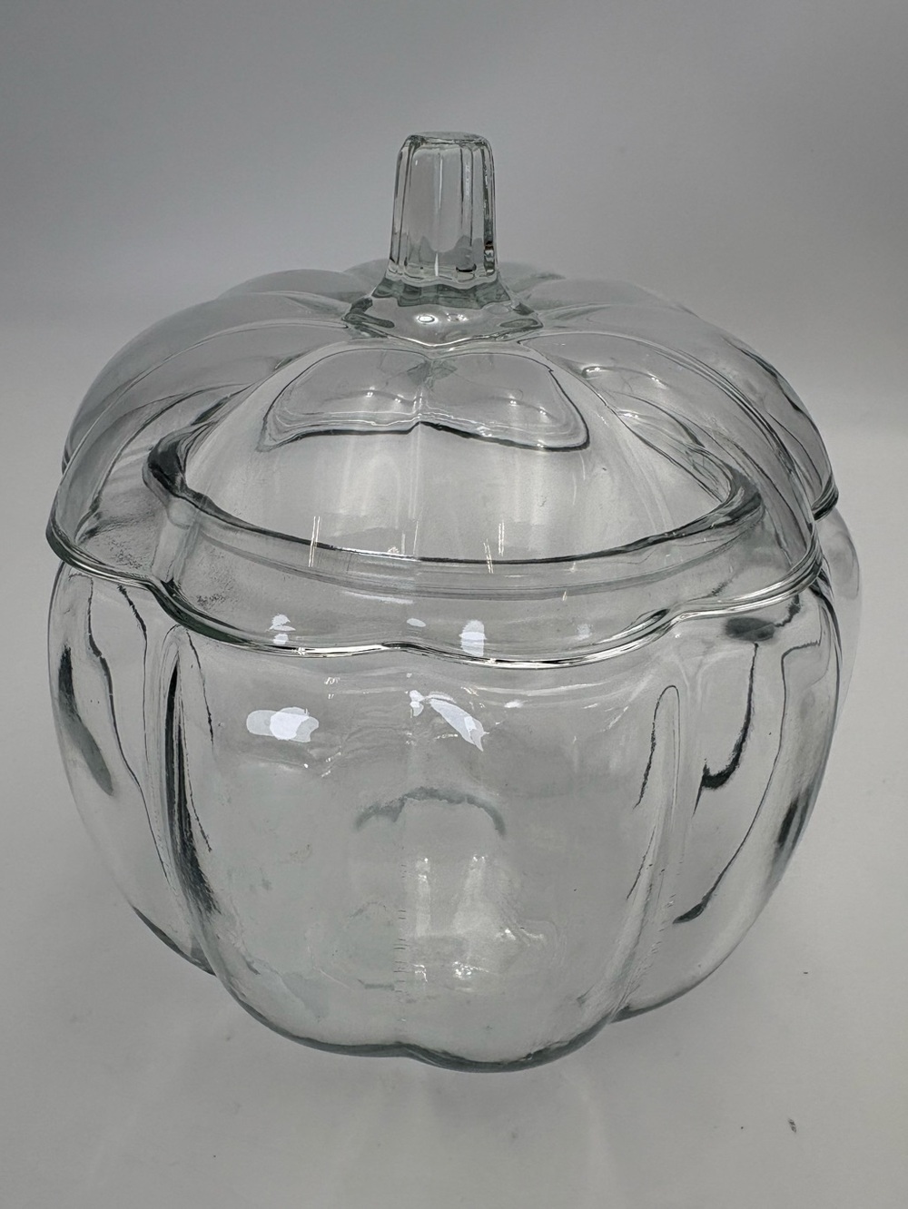 Anchor Hocking Clear Glass Pumpkin Candy Jar with Lid